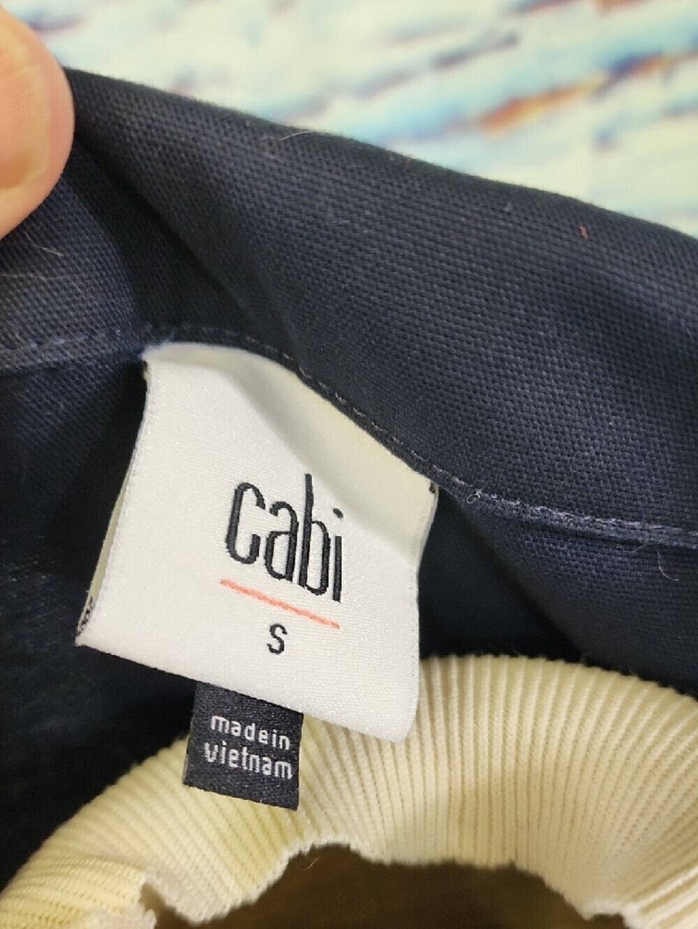 CAbi Navy Blue Ruffle-Front Midi Jacket - Picture 4 of 4